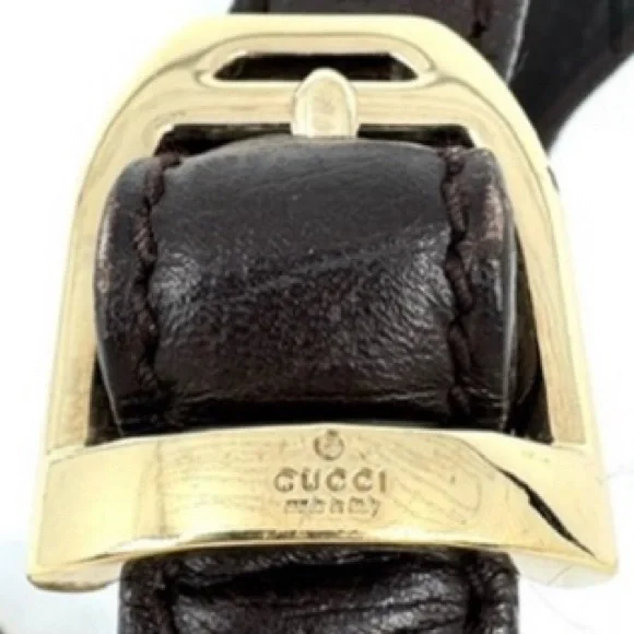 GUCCI Brown GG Sherri Horsebit Line Monogram Shoulder Tote Bag EUC - Picture 9 of 12